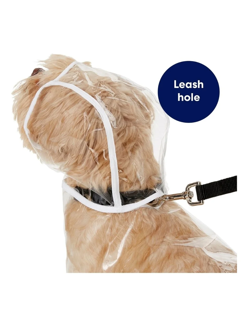 Frisco Clear Waterproof Dog Raincoat with White Trim - Pet Apparel